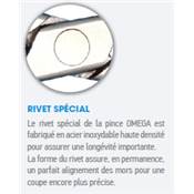 Pince à ongles standard OMEGA, ss fermoir, mors effilés, 14cm