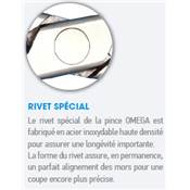 Pince à ongles incarnés OMEGA, ss fermoir, mors droits 20mm, 14cm