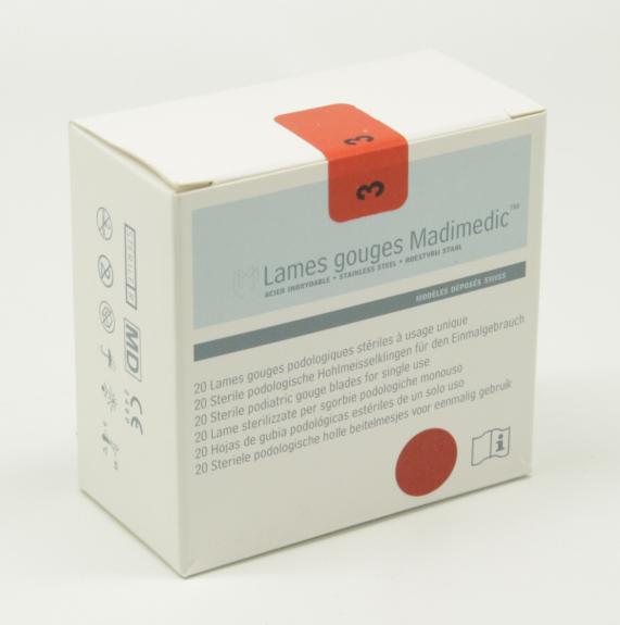 LAMES DE GOUGES MADIMEDIC/CHATELAIN (boîte de 20 lames)